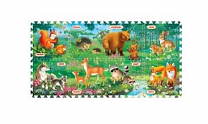 Коврик-пазл Кто живет в лесу, 8 сегментов (Играем Вместе, FS-FORESTsim)